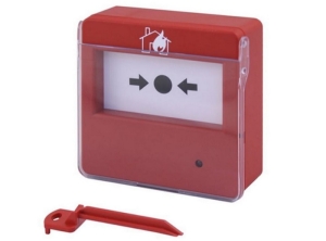 BUTON DE INCENDIU ROSU, CU LED DE STARE