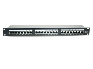 PATCH PANEL 24 PORTURI, 1U, FTP CAT.6, SUPORT CABL