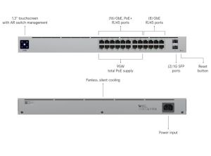 SWITCH UBIQUITI L2, 26 X PORTURI GIGABIT (16 POE)